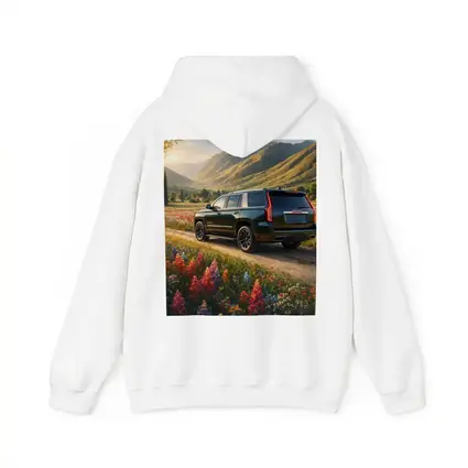 GMC Yukon Dark Green Mountain Wildflower Setting