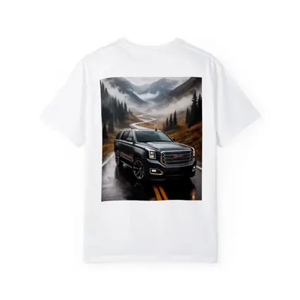 GMC Yukon Wet Mountain Road Foggy