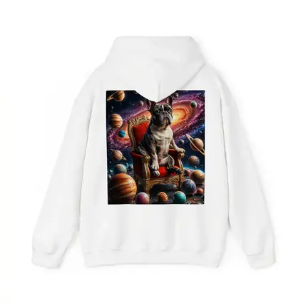 French Bulldog King Sitting In Cosmic Space