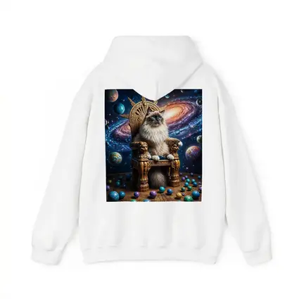 Ragdoll Cat Seated on Galaxy Throne