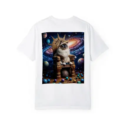 Ragdoll Cat Seated on Galaxy Throne