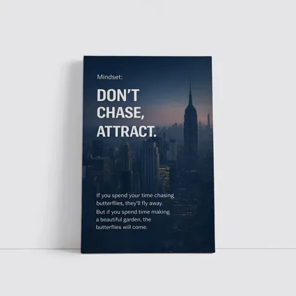 Don't Chase Attract Mindset New York City
