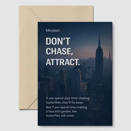 Don't Chase Attract Mindset New York City