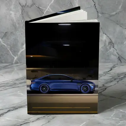 Genesis G80 Blue Sedan Night Street