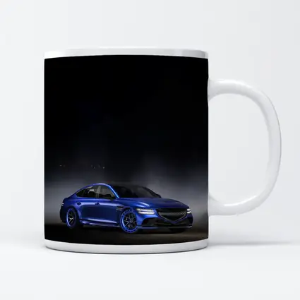 Genesis G80 Blue Sedan Dark Moody Background