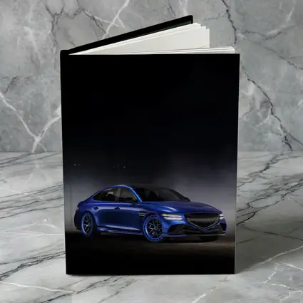 Genesis G80 Blue Sedan Dark Moody Background