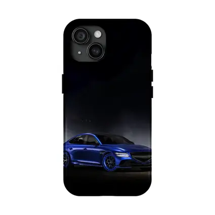 Genesis G80 Blue Sedan Dark Moody Background