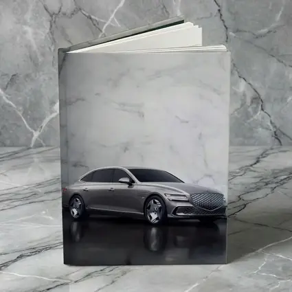 Genesis G80 Silver Sedan Marble Wall