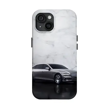 Genesis G80 Silver Sedan Marble Wall