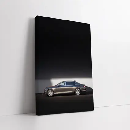Genesis G90 Luxury Sedan Against White Wall