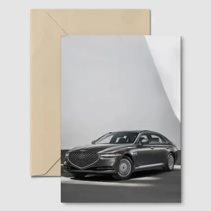 Genesis G90 Luxury Sedan Gray Studio