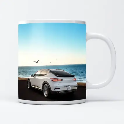 Genesis GV60 White SUV Coastal Ocean View