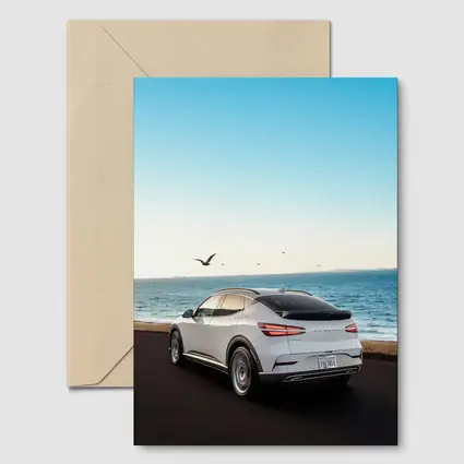 Genesis GV60 White SUV Coastal Ocean View
