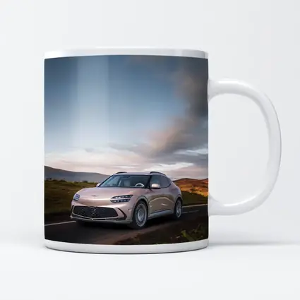 Genesis GV60 SUV on Scenic Highland Road