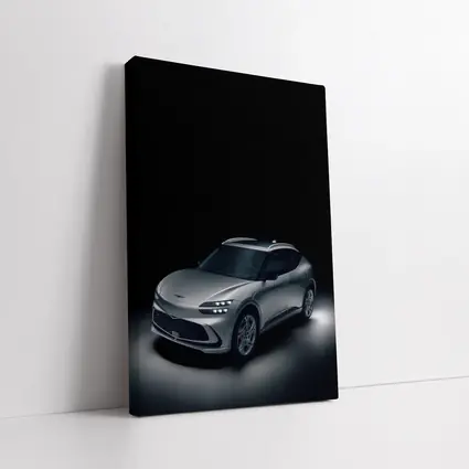 Genesis GV60 Silver SUV Dark Studio