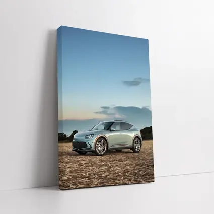 Genesis GV60 Parked on Sandy Beach