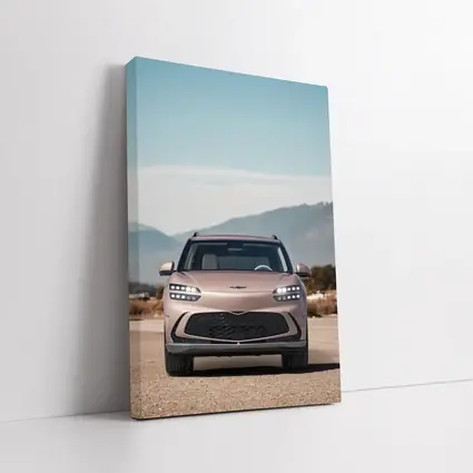 Genesis GV60 Parked Open Road Mountains