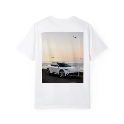 Genesis GV60 Parked by Coastal Sunset