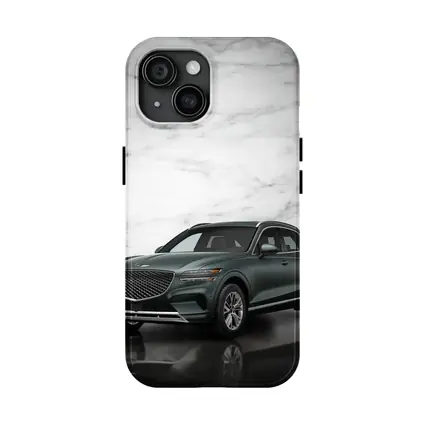 Genesis GV70 SUV Against Marble Background
