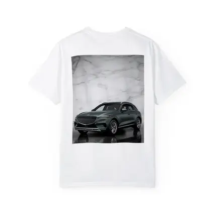 Genesis GV70 SUV Against Marble Background