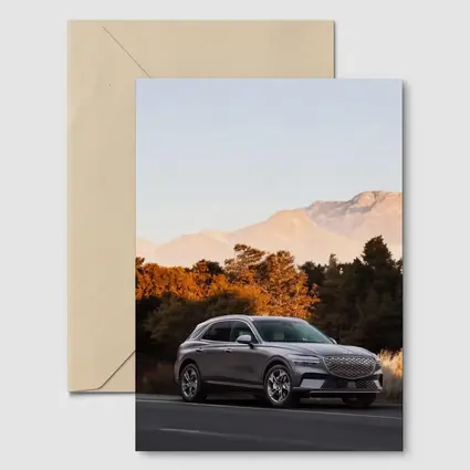 Genesis GV70 SUV Mountain Autumn Road
