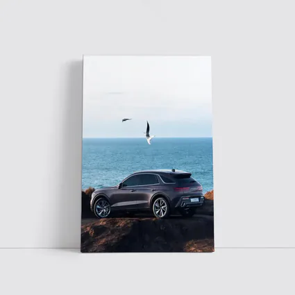 Genesis GV70 Parked On Coastal Cliff
