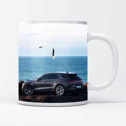 Genesis GV70 Parked On Coastal Cliff