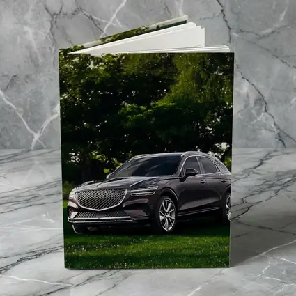 Genesis GV70 Parked Green Garden Trees