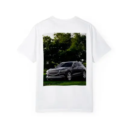 Genesis GV70 Parked Green Garden Trees