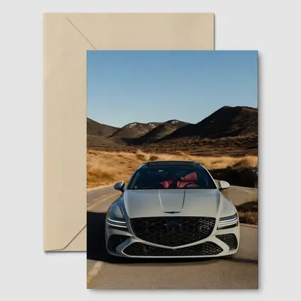 Genesis GV80 Front View Mountain Road
