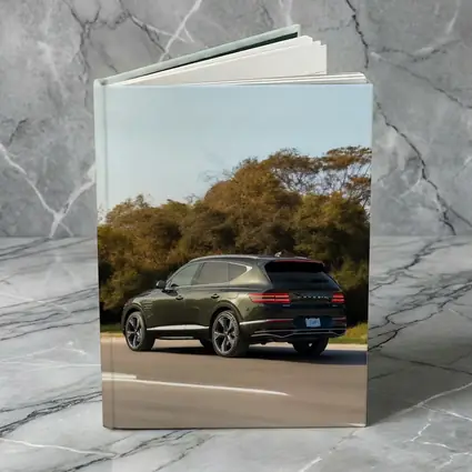 Genesis GV80 SUV Dark Green Highway Drive