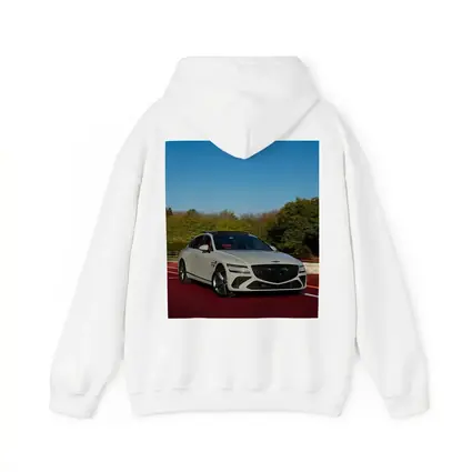 Genesis G80 White Sedan On Red Track