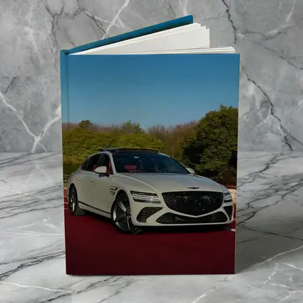 Genesis G80 White Sedan On Red Track