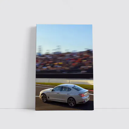 Genesis G70 Racing On Blurred Track
