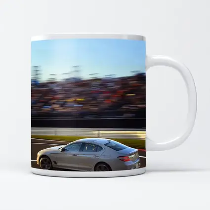 Genesis G70 Racing On Blurred Track