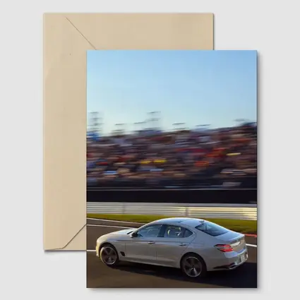 Genesis G70 Racing On Blurred Track