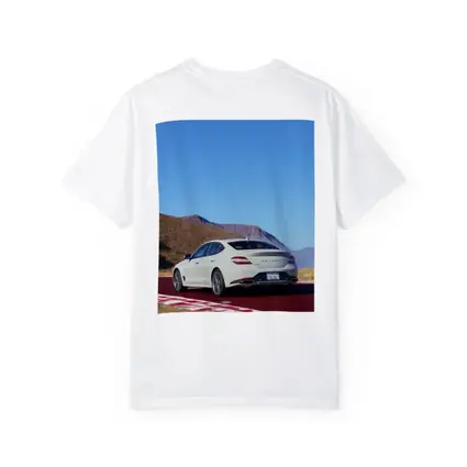 Genesis G70 White Sedan Desert Track