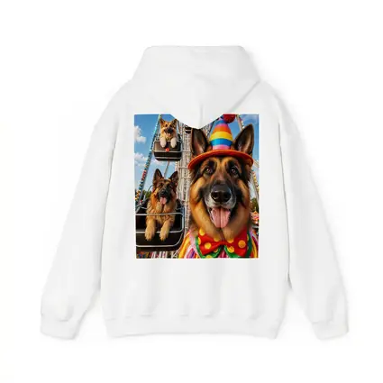 German Shepherd Clown Costume Ferris Wheel