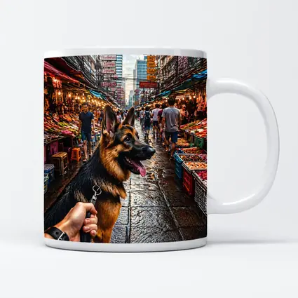 German Shepherd Dog Bangkok Street Market