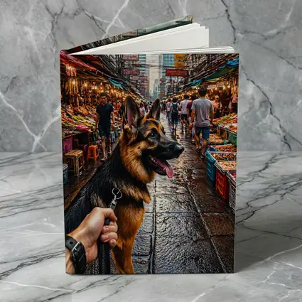 German Shepherd Dog Bangkok Street Market