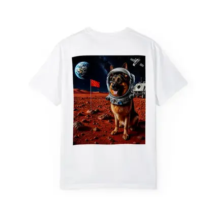 German Shepherd Astronaut Dog on Mars