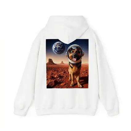 German Shepherd Astronaut Dog on Mars