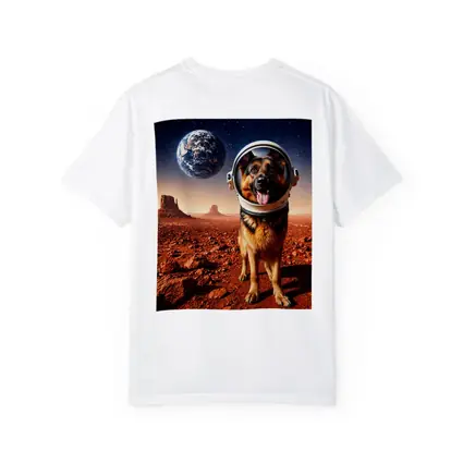 German Shepherd Astronaut Dog on Mars