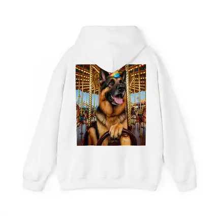 German Shepherd Party Hat Carousel Fun