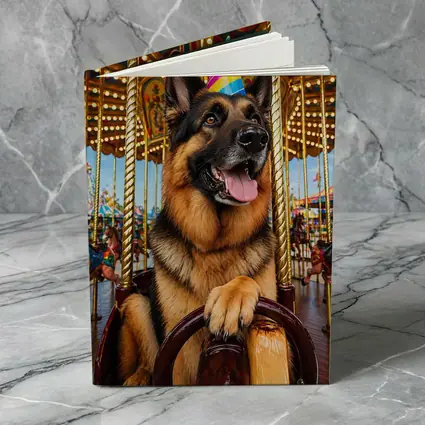 German Shepherd Party Hat Carousel Fun