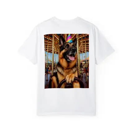 German Shepherd Party Hat Carousel Fun