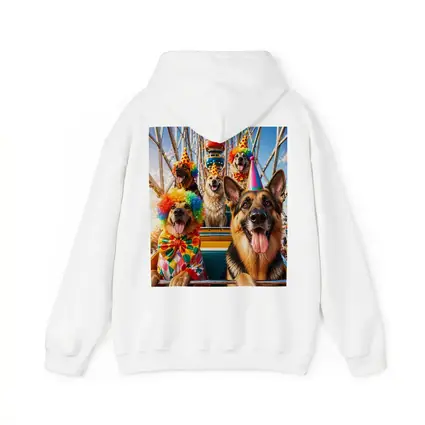 German Shepherds Clown Costumes Ferris Wheel Carnival