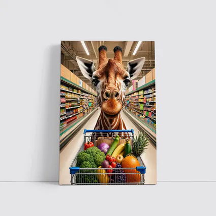 Giraffe Shopping Cart Supermarket Grocery Store