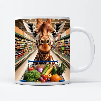 Giraffe Shopping Cart Supermarket Grocery Store