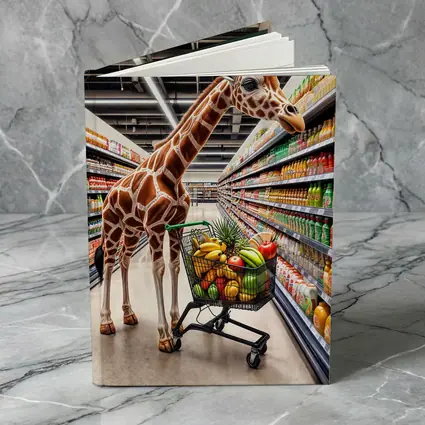 Giraffe Shopping Cart Supermarket Grocery Aisle